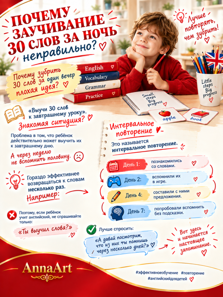 Урок английского 1 час